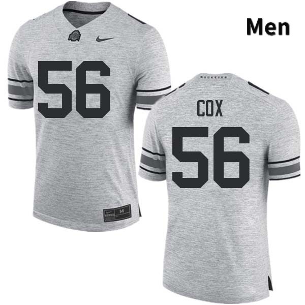 Ohio State Buckeyes Aaron Cox Men's #56 Gray Authentic Stitched College Football Jersey